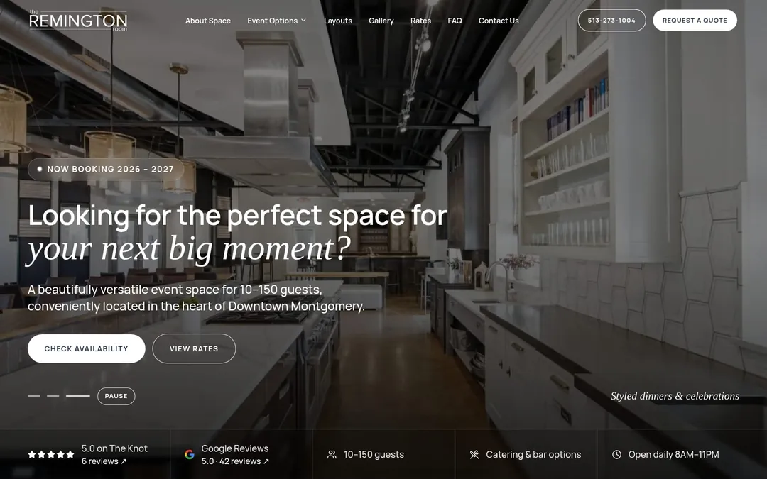 The Remington Room website